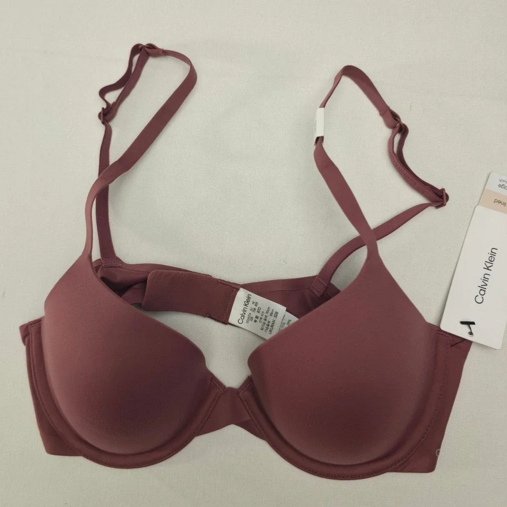 Calvin Klein Women Perfectly Fit Lightly Lined Bra Mauve 34D‎ Full Coverage NWT